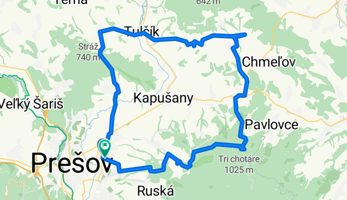 Route in Ľubotice