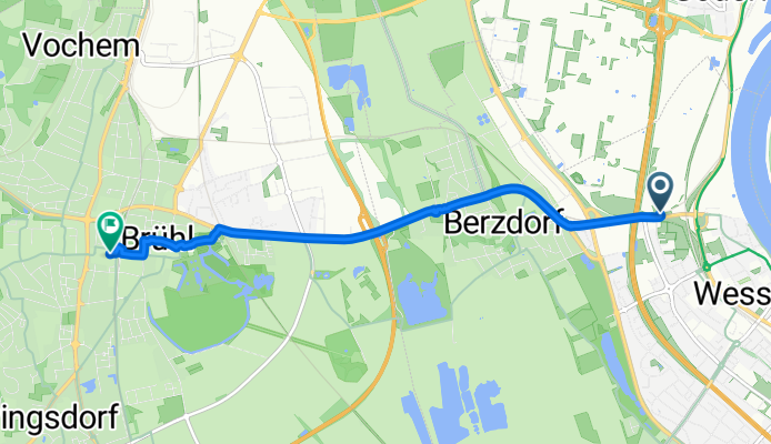 Brühler Straße, Wesseling nach Schlaunstraße, Brühl