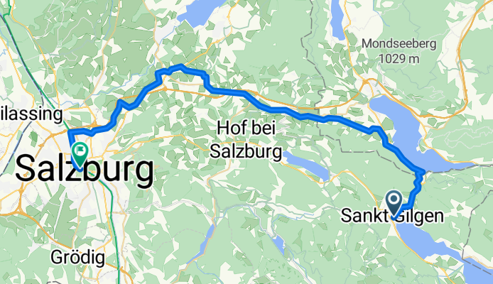 From Sankt Gilgen to Salzburg