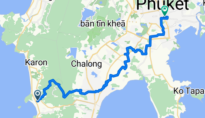 Route to Phuket Old Town