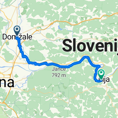 Kamniška cesta nach Ljubljanska cesta