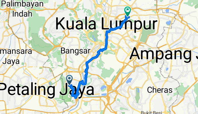 Jalan Pantai Murni 7, Kuala Lumpur to Lorong Kuda, Kuala Lumpur