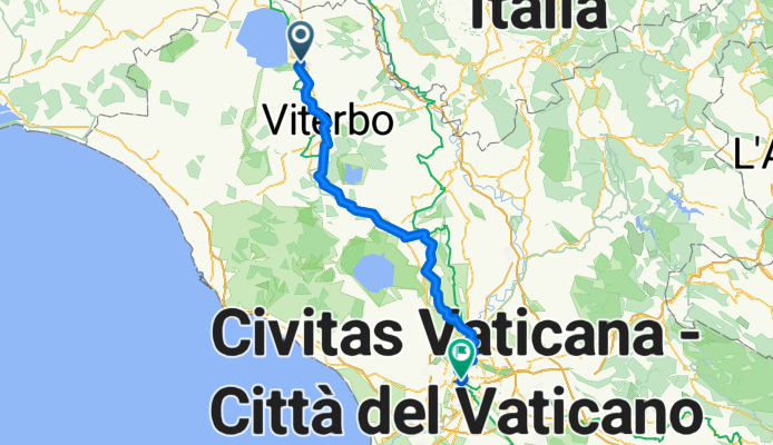 Via Bertina, Montefiascone nach Largo Giovanni Ventitreesimo, Rom