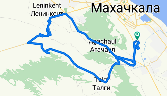 Блестящая улица, Городской Округ Махачкала до Блестящая улица, Городской Округ Махачкала