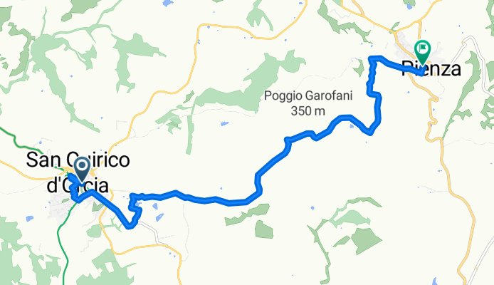 From San Quirico d'Orcia to Pienza