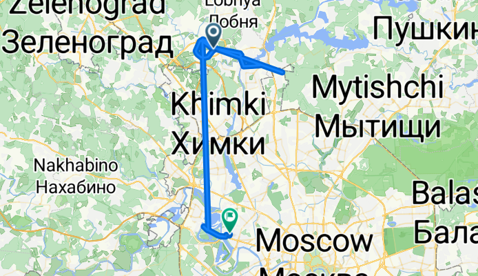 Шереметьево, Химки до улица Генерала Глаголева, Москва