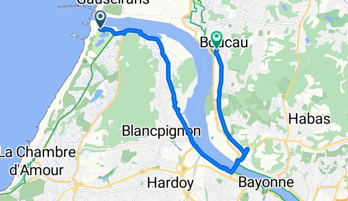 Promenade Victor Mendiboure, Anglet à Impasse de l'Église, Boucau