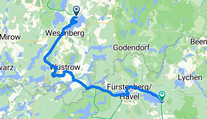 Von Wesenberg bis Fürstenberg/Havel