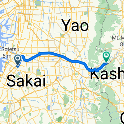 大和側リバーサイドサイクルライン（柏原）