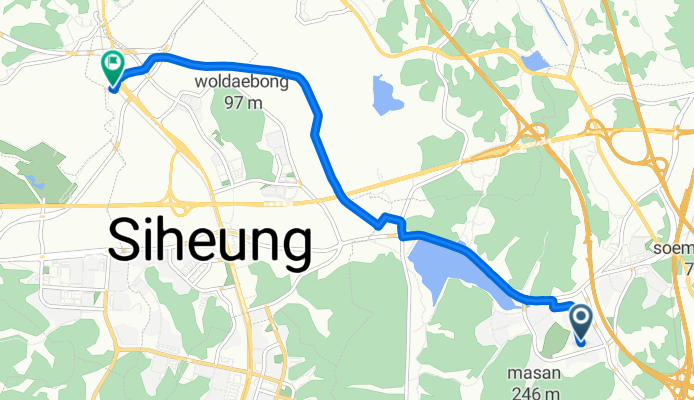 조남동, 시흥시에서 하중동, 시흥시까지