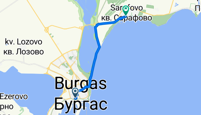 Route in Burgas