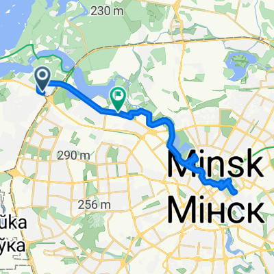 маршрут из ул.Заречная 1В