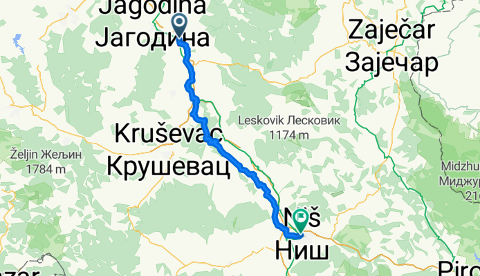 Ćuprija - Aleksinac