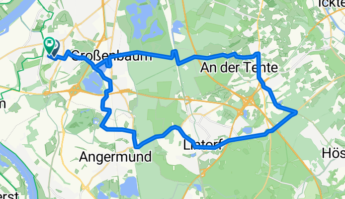 An der Schanzenbrücke nach Schloss Linnep und zurück