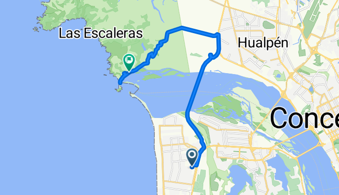 Ruta desde Volcán Ollagüe desembocadura