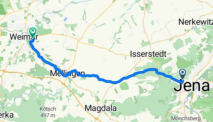 Sonnenbergstraße nach Georg-Muche-Platz