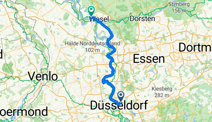 Etappe 1 (Düsseldorf - Grav Inseln Wesel)