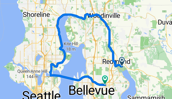 NE 65th St, Redmond to NE 20th St, Bellevue