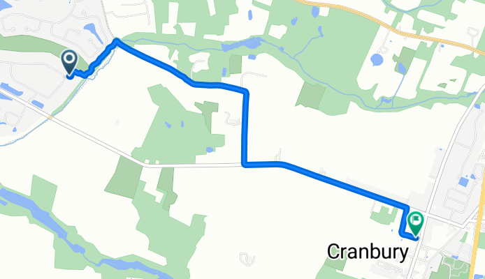 Ravens Crest Dr, Plainsboro to N Main St, Cranbury