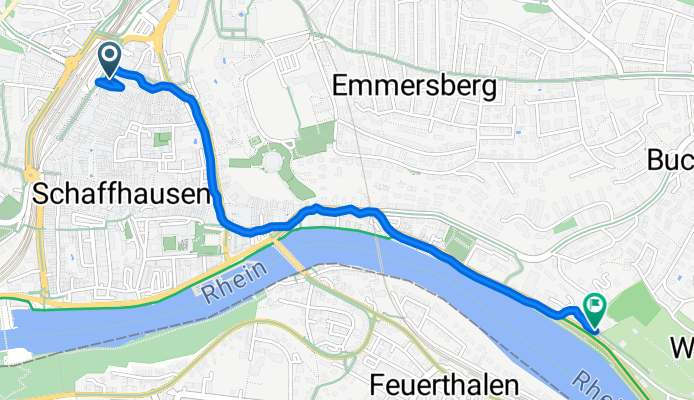 Bahnhofstrasse, Schaffhausen nach Lindliweg, Schaffhausen