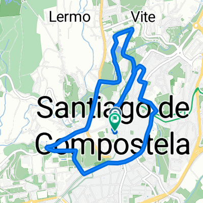 Mini train route Santiago del Compostela