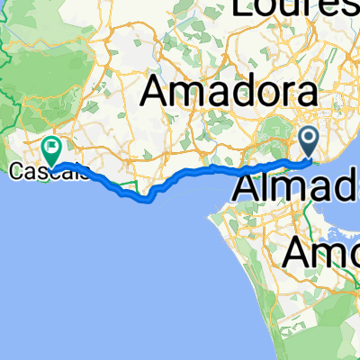 Rua Vicente Borga, Lisboa a Rua da Palmeira, Cascais