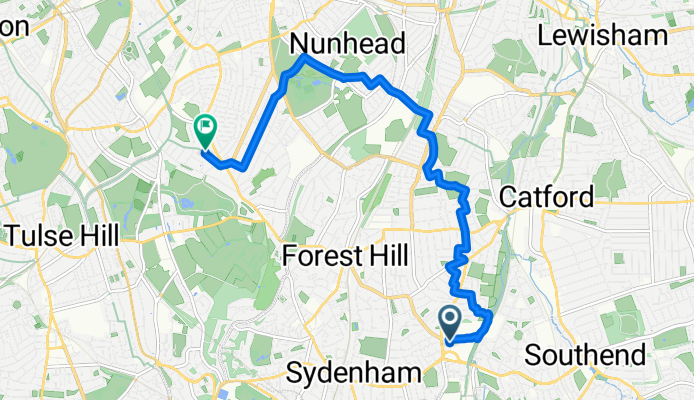 Southend Lane, London to Beauval Road, London