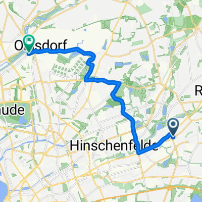 Tonndorfer Hauptstraße, Hamburg nach Alsterdorfer Straße, Hamburg