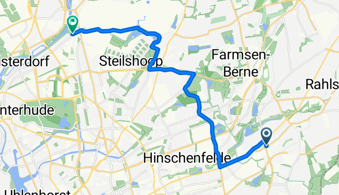 Tonndorfer Hauptstraße, Hamburg nach Alsterdorfer Straße, Hamburg