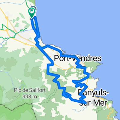 Argelès-sur-Mer Berge ca 50km + EV8 15