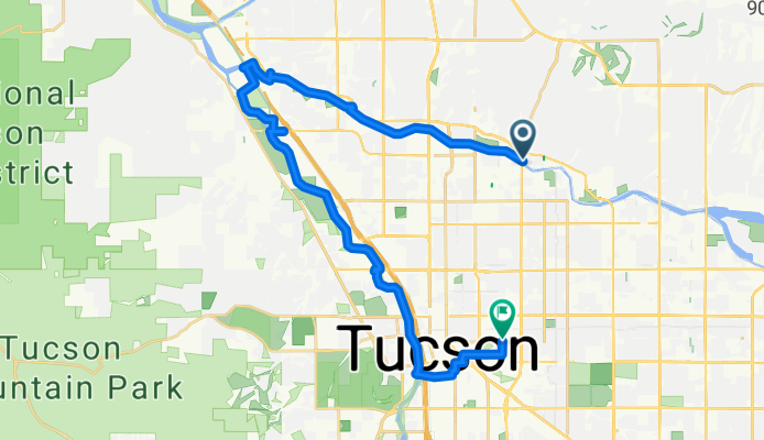 N Campbell Ave, Tucson to N Highland Ave, Tucson