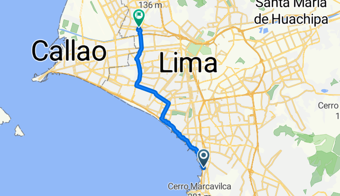 De Avenida San Martín a Jirón Huánuco