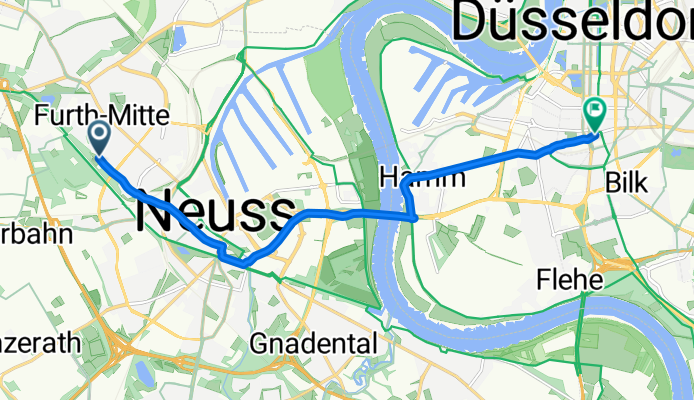 Broichstraße, Neuss nach Bilker Allee, Düsseldorf