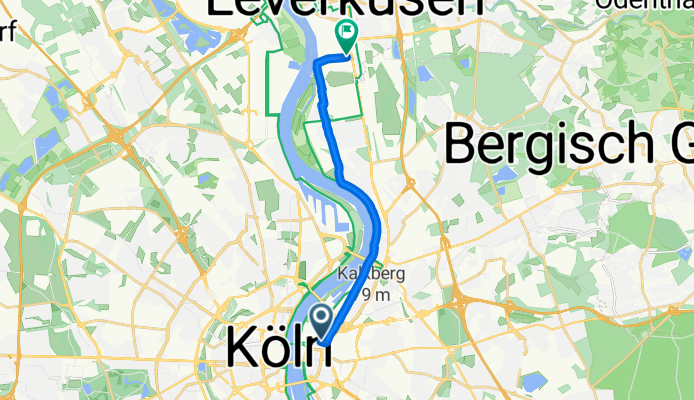 Luise-Straus-Ernst-Straße, Köln nach Chempark, Leverkusen