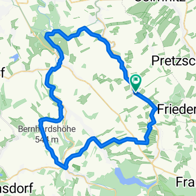 Route in Bobritzsch-Hilbersdorf