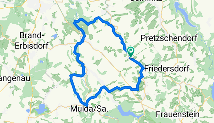 Route in Bobritzsch-Hilbersdorf