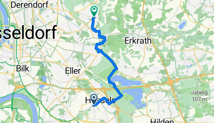 Route in Düsseldorf
