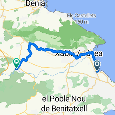 De Avinguda de Paris 25, Platja de l'Arenal à Carrer Xaló 66, Gata de Gorgos