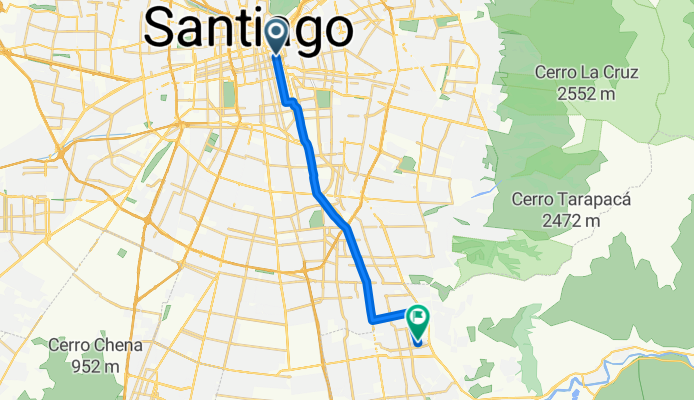 Marín, Santiago a Avenida Gabriela Oriente, Puente Alto