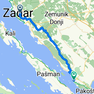 Route to Biograd na Moru