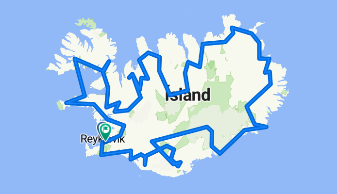 Route in Reykjavík