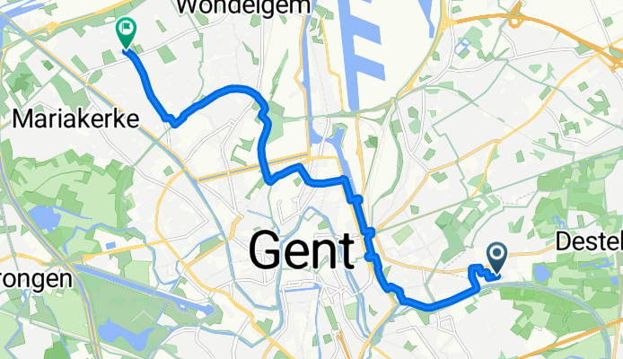 Scheldelaan, Destelbergen naar Groenestaakstraat, Gent