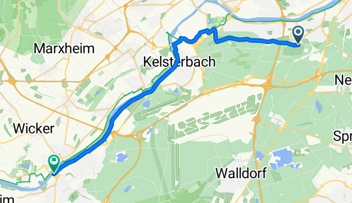 Lyoner Straße, Frankfurt am Main nach Rüsselsheim am Main