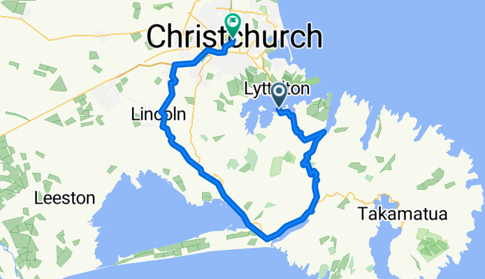 Diamond Harbour to downtown Christchurch via little river rail trail