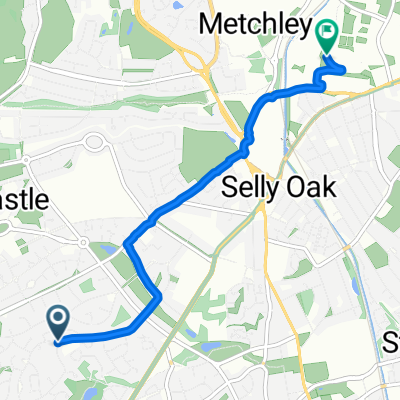 St Denis Road, Birmingham to University Road West, Birmingham