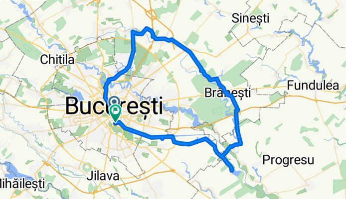 Bucuresti - Pipera - Tunari - Stefanesti - Afumati - Ganeasa - Pasarea - Branesti - Vadu Anei - Fundeni - Pitigaia - Posta - Balaceanca - Glina - Bucuresti