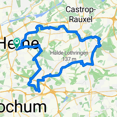 Teutoburgia Colliery Headframe– Bahntrasse im Ruhrgebiet Runde von Schloss Strünkede