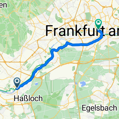 Rüsselsheim am Main nach Barckhausstraße, Frankfurt am Main