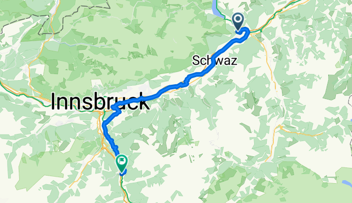 From Jenbach to Matrei am Brenner on busy road but less steep