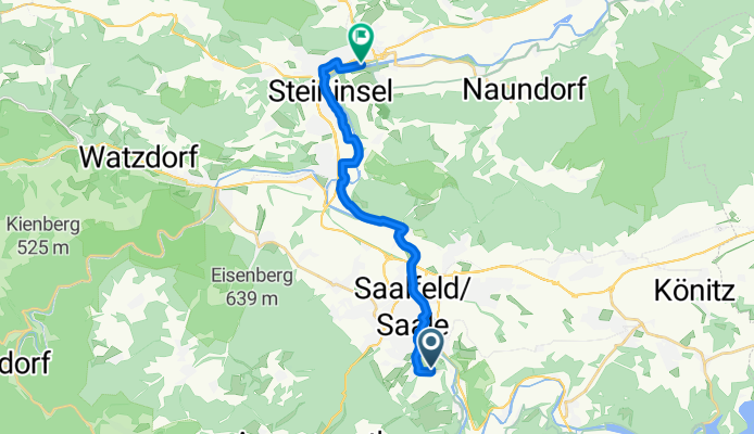 Zum Fuchsturm, Saalfeld/Saale nach Am Anger, Rudolstadt